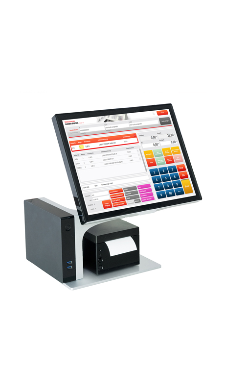 Designer cash register and accessories. Available in 7 different colors.